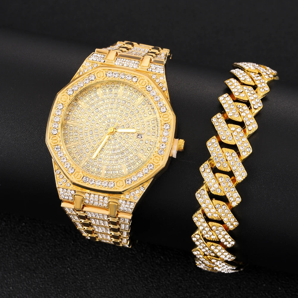 ICED OUT Watch and Bracelet Set OG