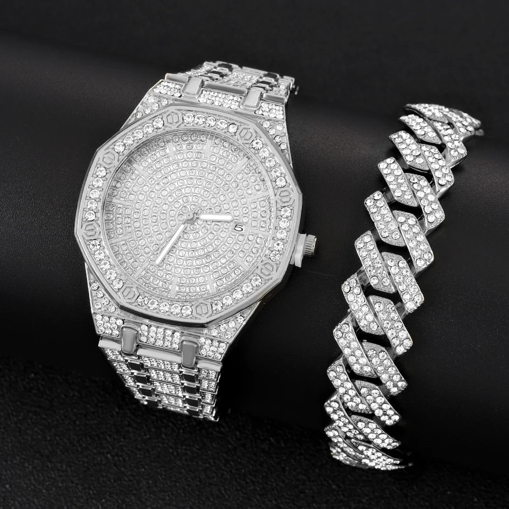 ICED OUT Watch and Bracelet Set OG