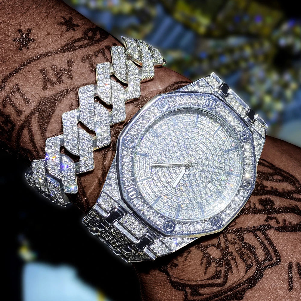 ICED OUT Watch and Bracelet Set OG